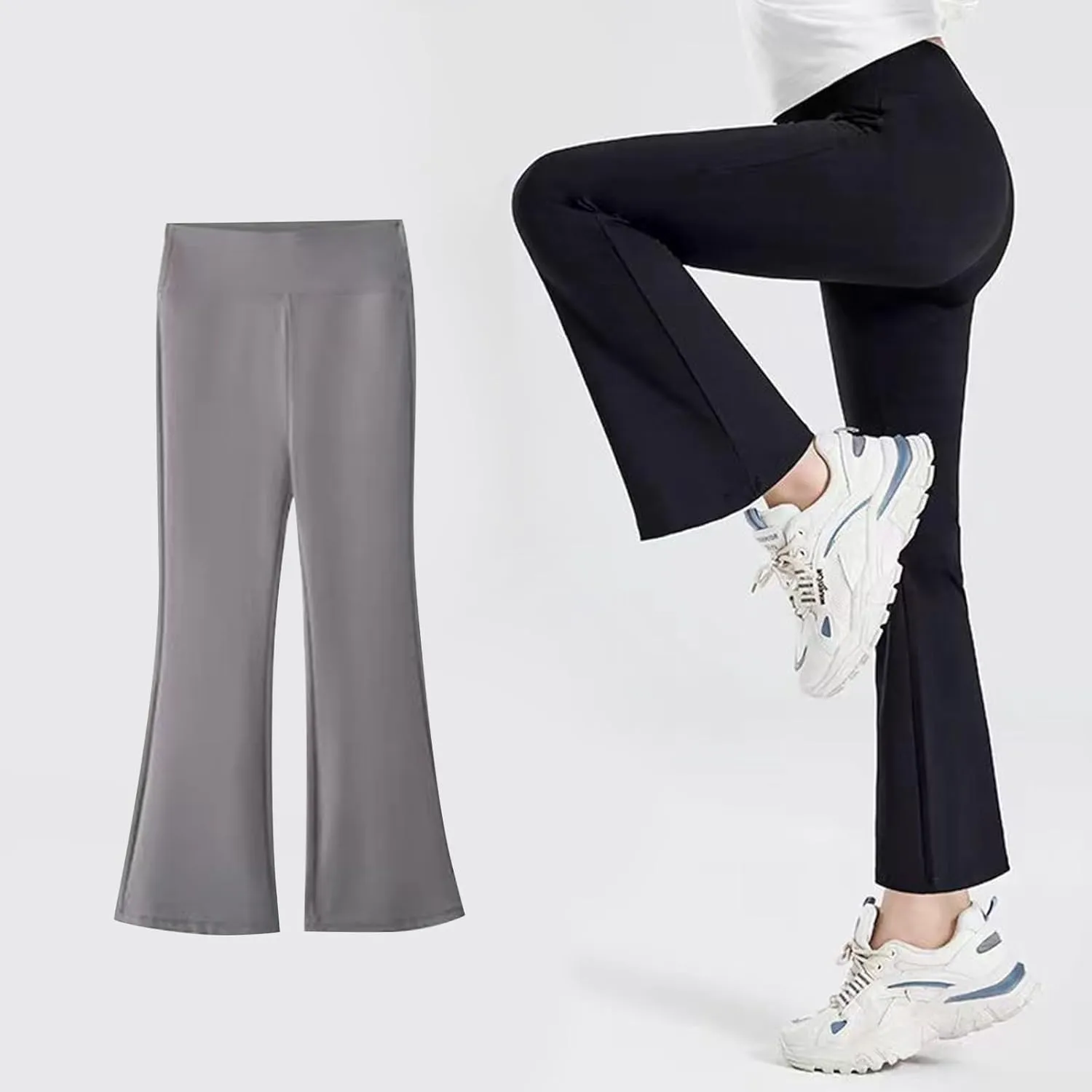 Kids Girls Flare Leggings High Waisted Bell Bottoms Active ??ootcut Yoga Pants Slim Fit Solid Dance Workout Trousers