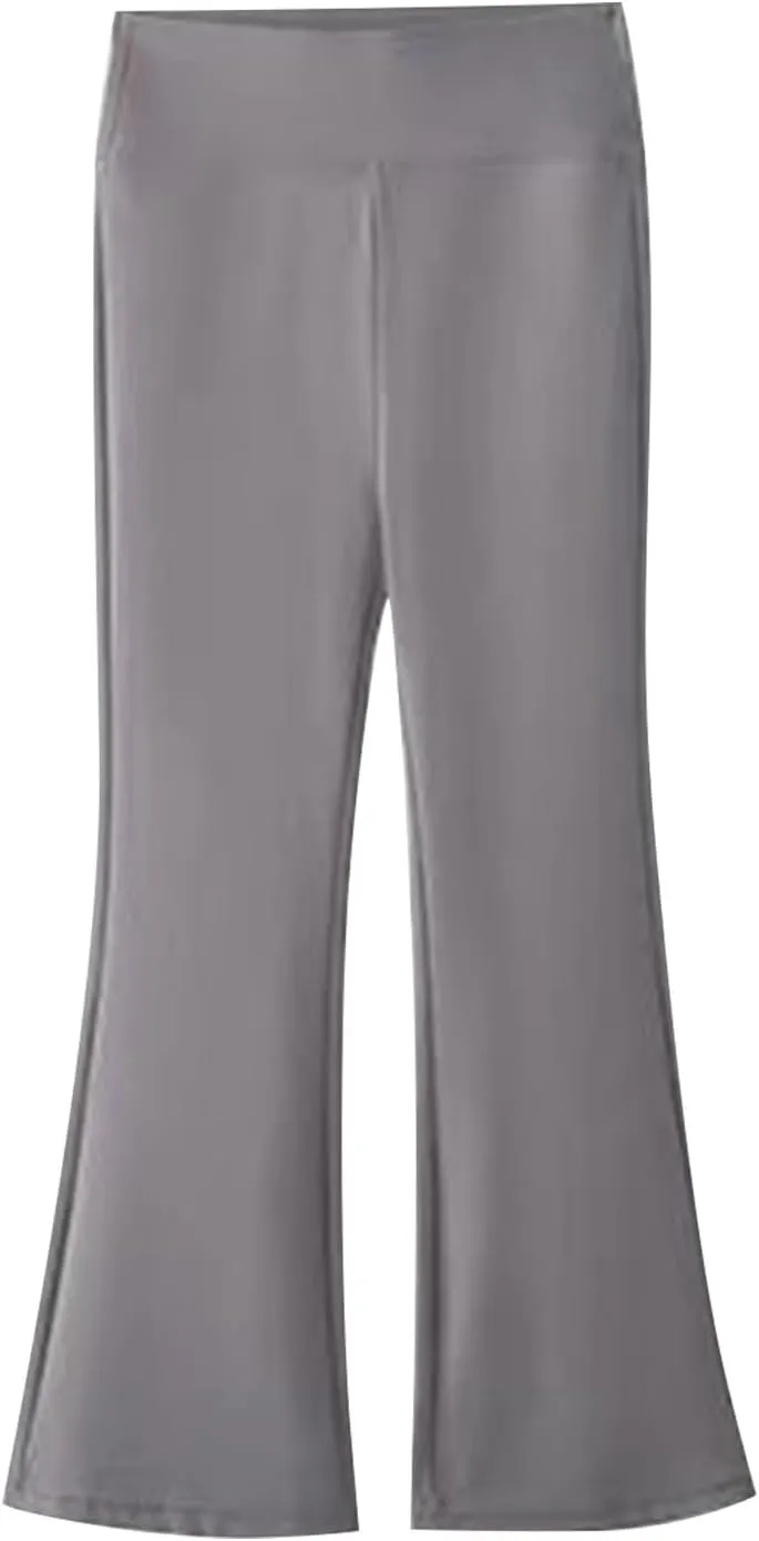 Kids Girls Flare Leggings High Waisted Bell Bottoms Active ??ootcut Yoga Pants Slim Fit Solid Dance Workout Trousers