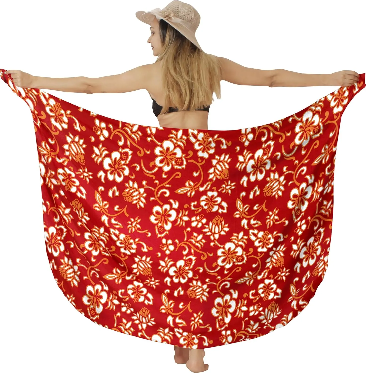 LA LEELA Women's Wrap Sarong Swimwear Cover up Wraps