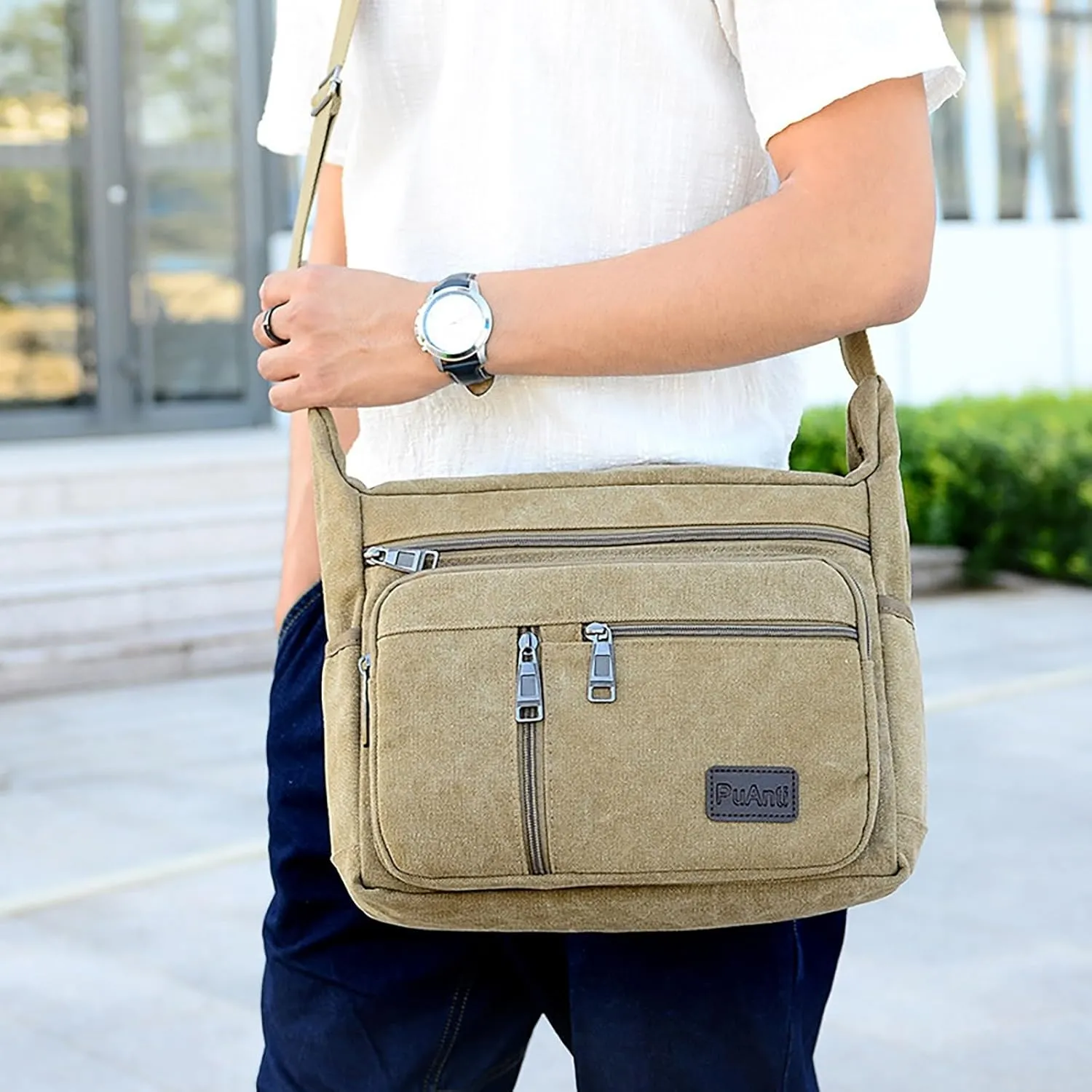 Ladies Soft Pu Leather Shoulder Bags Beach Tote Shoulder Bags for Summer Vacation Retro Clutch Underarm Purse(Khaki)