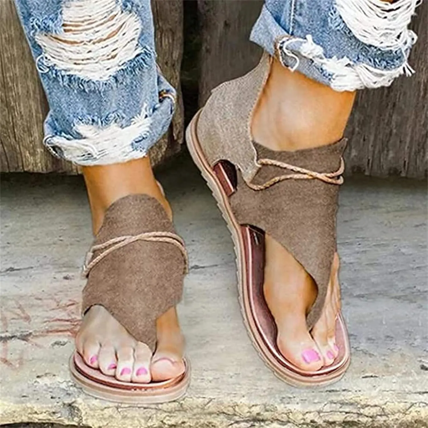Ladmiple Sandals Women Dressy Summer 2023 Fashion Flip Flop Gladiator Sandal Causal Beach Travel Platform Slippers Shoes