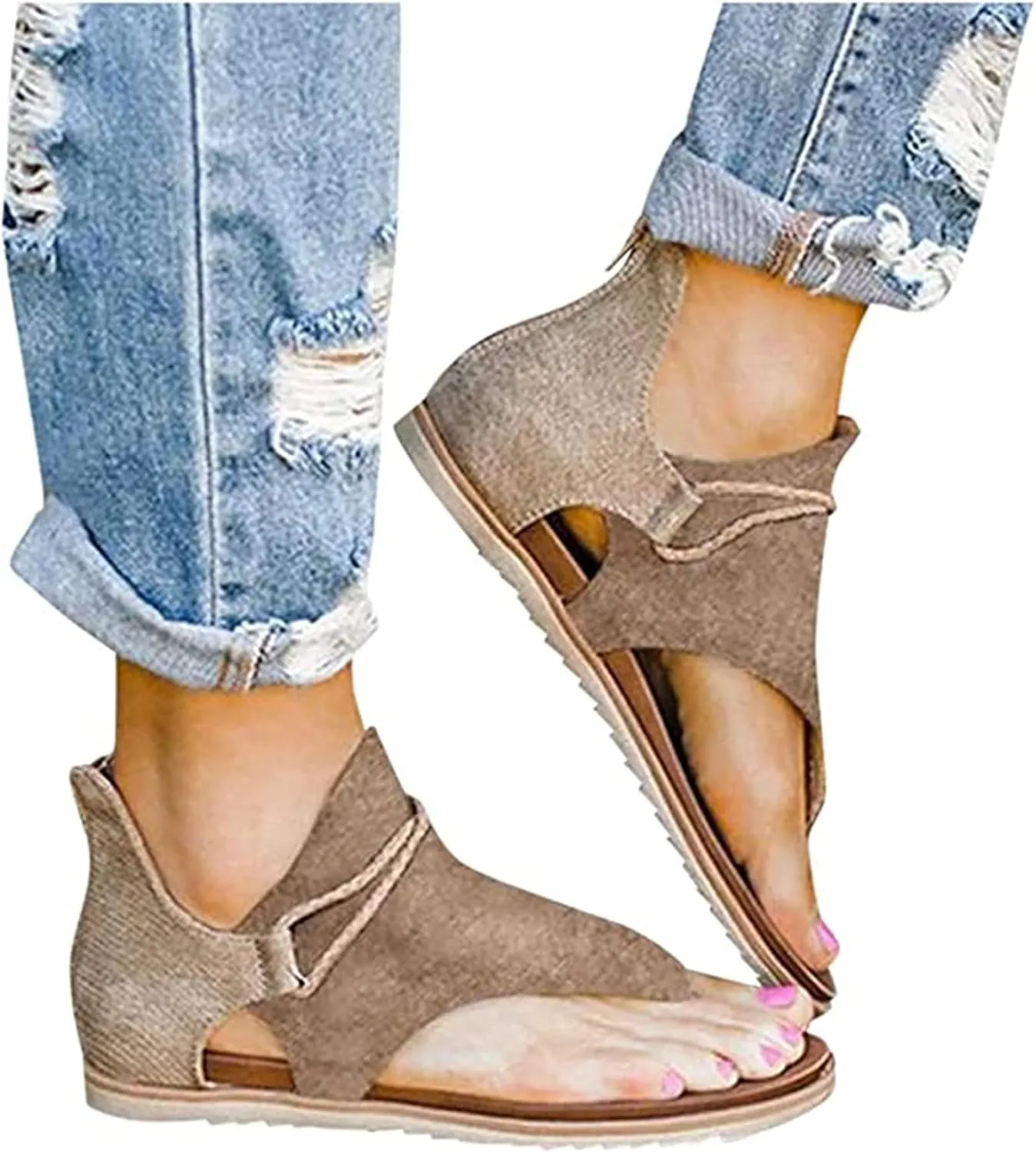 Ladmiple Sandals Women Dressy Summer 2023 Fashion Flip Flop Gladiator Sandal Causal Beach Travel Platform Slippers Shoes