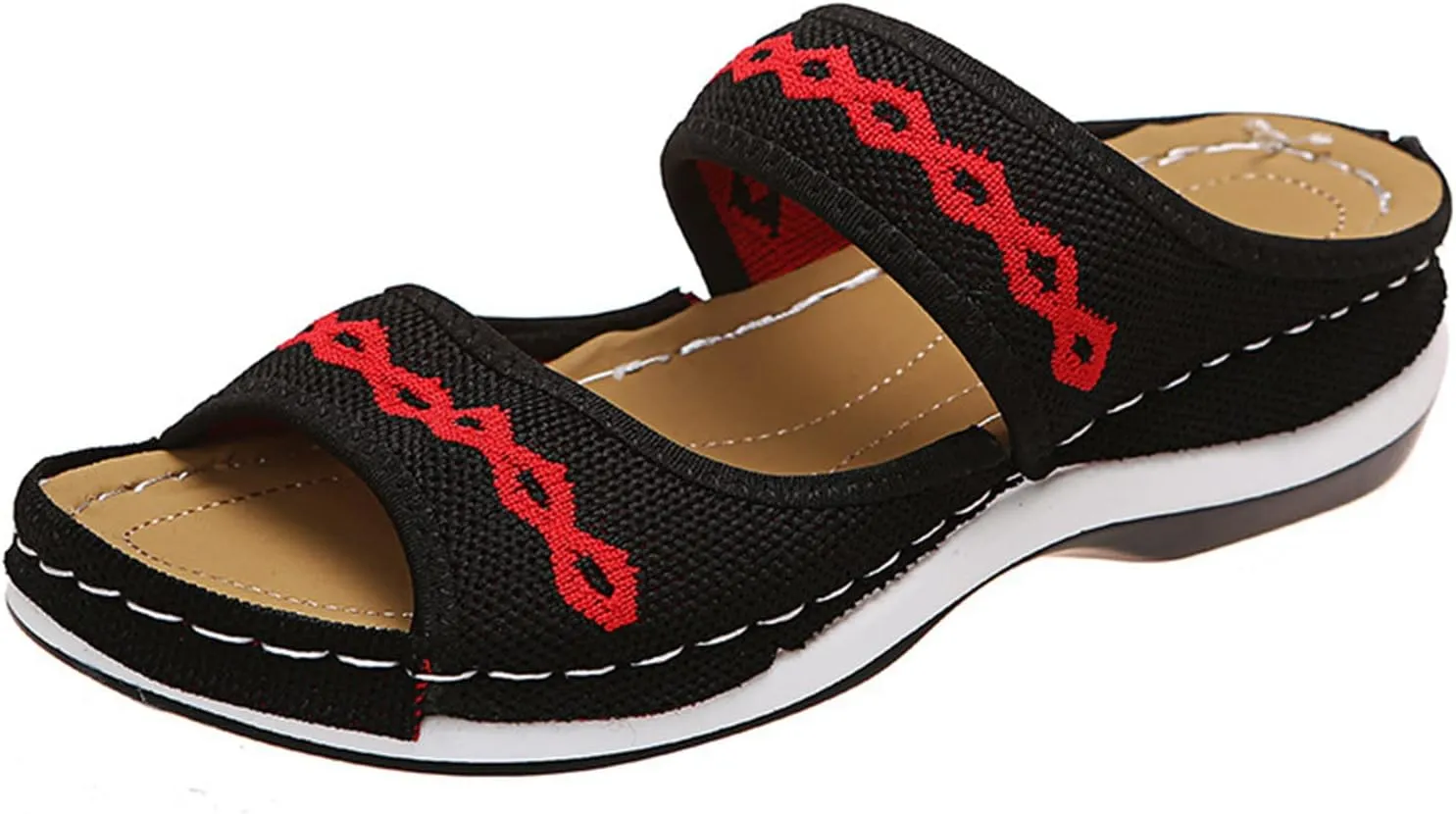 Ladmiple Sandals Women Fashion Dressy Slides Summer Casual Comfortable Walking Orthotic Flip Flops Orthopedic Slippers