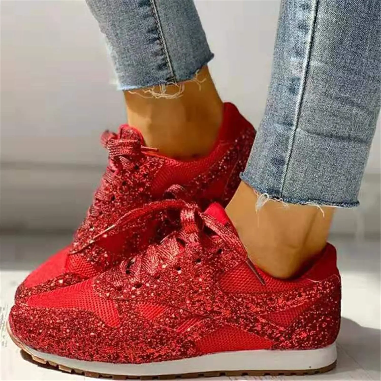 Ladmiple Shoes For Women Sneakers Slip Ons Walking Shoes Comfy Running Tennis Shoes Slip On Fashion Platform Sneakers