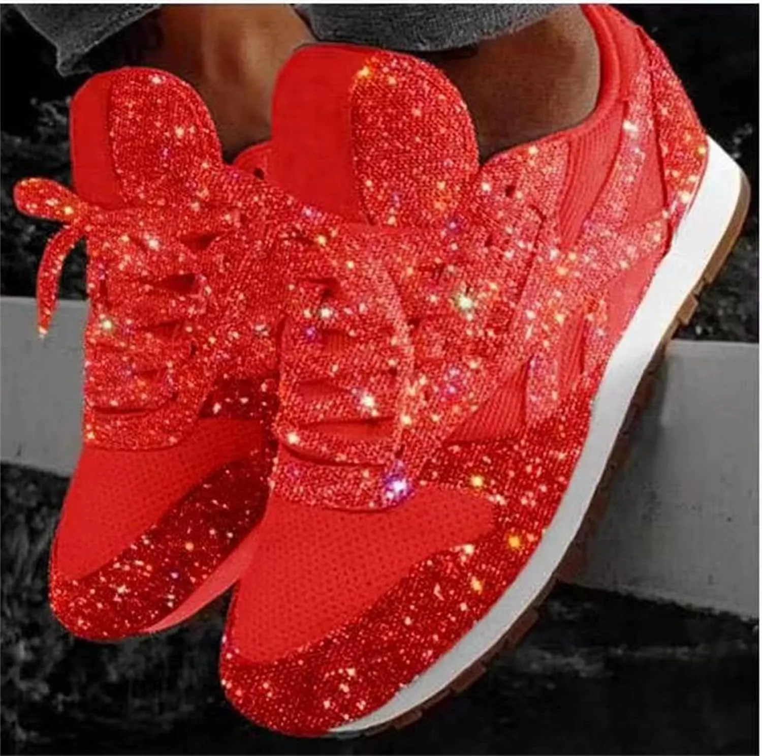 Ladmiple Shoes For Women Sneakers Slip Ons Walking Shoes Comfy Running Tennis Shoes Slip On Fashion Platform Sneakers