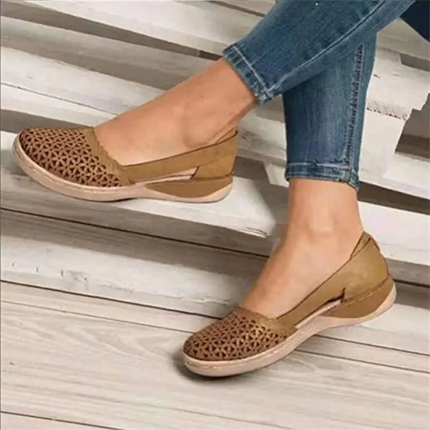Ladmiple Sneakers For Women Slip On Walking Shoes Casual Cute Fashion Comfortable Dressy Summer Non Slip Flats Loafers