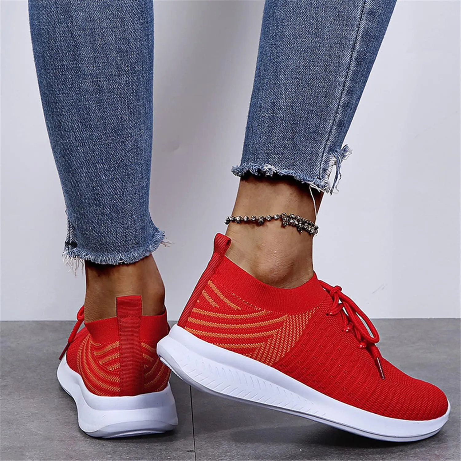 Ladmiple Womens Tennis Shoes Lightweight Walking Shoes Slip On Breathable Athletic Sneakers for Running Gym Workout