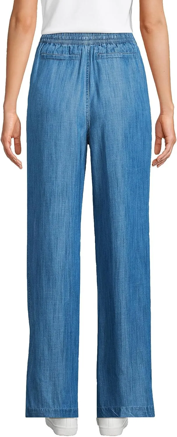 Lands' End Women's Recover High Rise Wide Leg Jeans