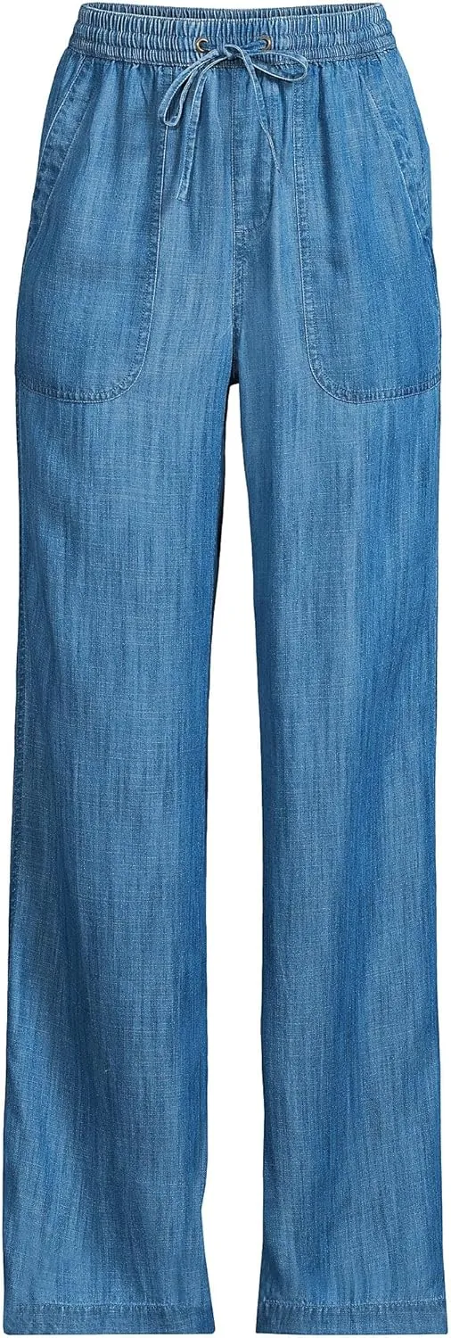 Lands' End Women's Recover High Rise Wide Leg Jeans