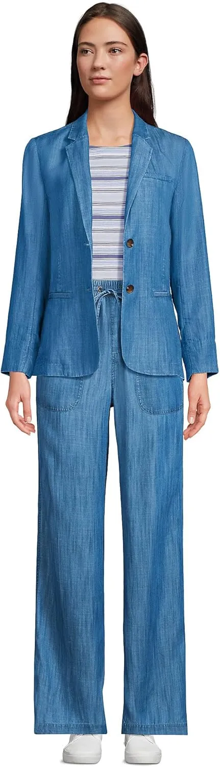 Lands' End Women's Recover High Rise Wide Leg Jeans