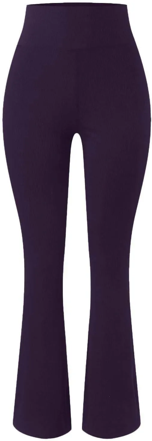 LAWOR Women's Bootcut Yoga Pants High Waist Stretch Flare Leg Leggings Tummy Control Bootleg Workout Pants Active Pants