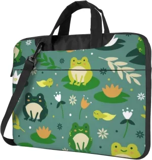 Leaf Frog Stylish 13-15.6 Inch Laptop Bag For Man And Women, Computer Messenger Bag, Trendy Shoulder Strap Design