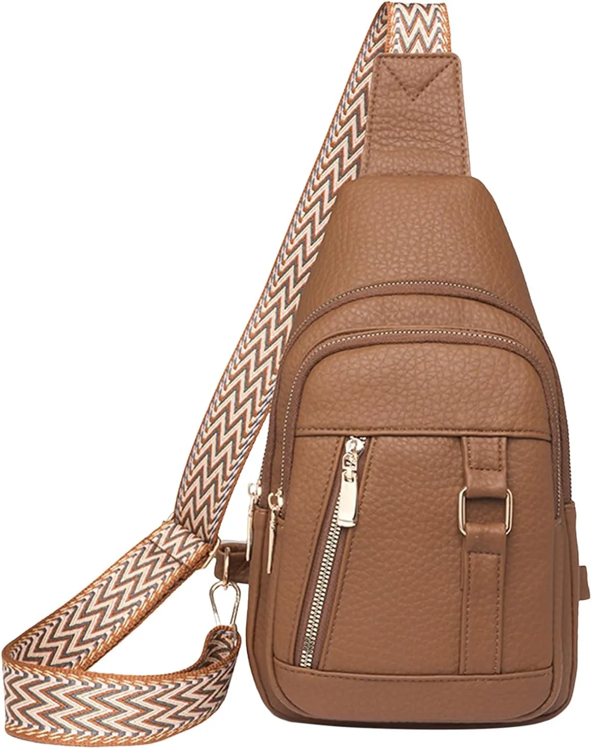 Leather Crossbody Bags for Women 2024 New Leather Fanny Packs for Women,trendy Backpack Chest Bag with Adjustable Strap,cross Body Bag for Travel Hiking Sports Outdoor