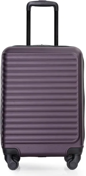 Lightweight 20" Carry-on Luggage with Spinner Wheels, Spacious Interior, Adjustable Handle, Purple
