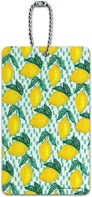 Lots of Lemons Pattern Luggage Card Suitcase Carry-On ID Tag