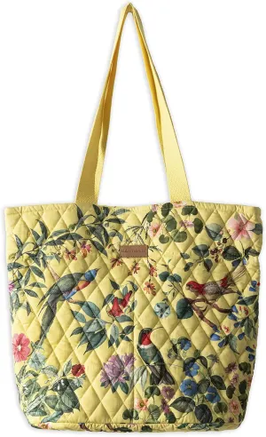 Maison d' Hermine Shopping Bags Cotton Quilted Tote Bag with Zipper Pockets Small Pouch Reusable Grocery Bag Work Travel