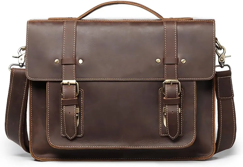 Men Briefcase Business Messenger Bags Male Vintage Shoulder Bag Men's Large Laptop Travel Bags