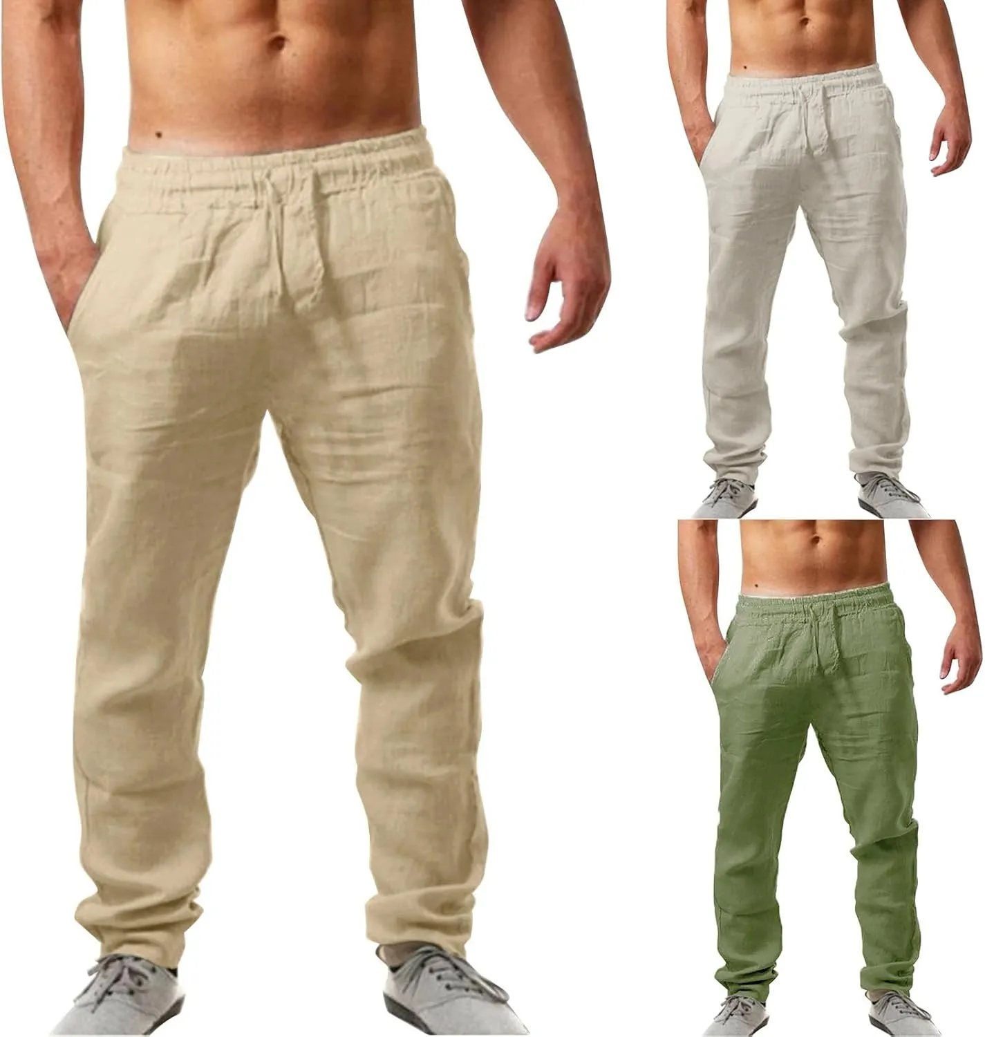 Men Lightweight Jogging Pant Chinos Work Joggers Comfort Fit Sport Casual Sweatpants Loungewear Sweat Pants