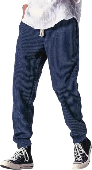 Men Lightweight Jogging Pant with Pockets Track Work Joggers Loose Sport Casual Sweatpant Elastic Waist Pants
