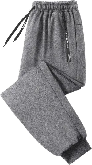 Men Tracksuit Pant Casual Stretchy Jogger Training Sweatpant Straight Leg Elasticated Waist Chino Pant