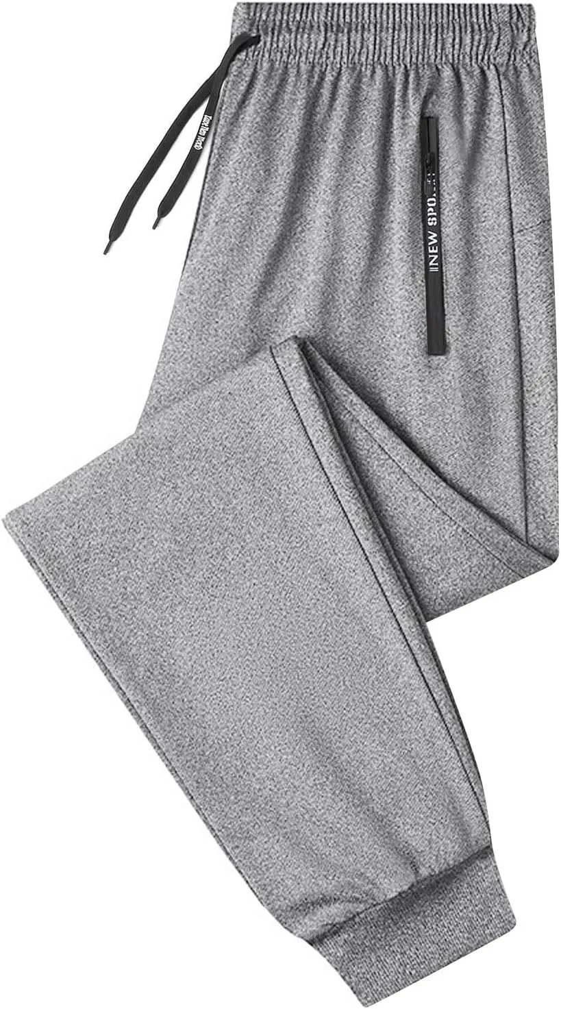 Men Tracksuit Pant Casual Stretchy Jogger Training Sweatpant Straight Leg Elasticated Waist Chino Pant