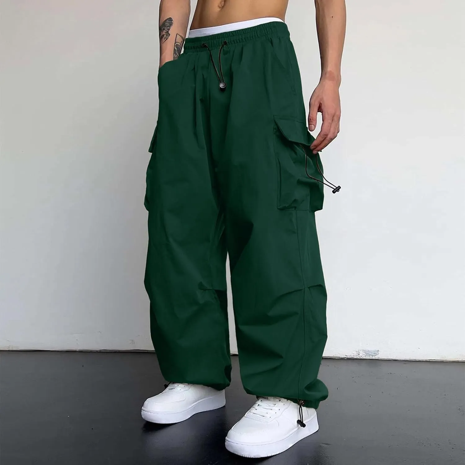 Men Tracksuit Pant Casual Stretchy Jogger Training Sweatpant Straight Leg Elasticated Waist Chino Pant