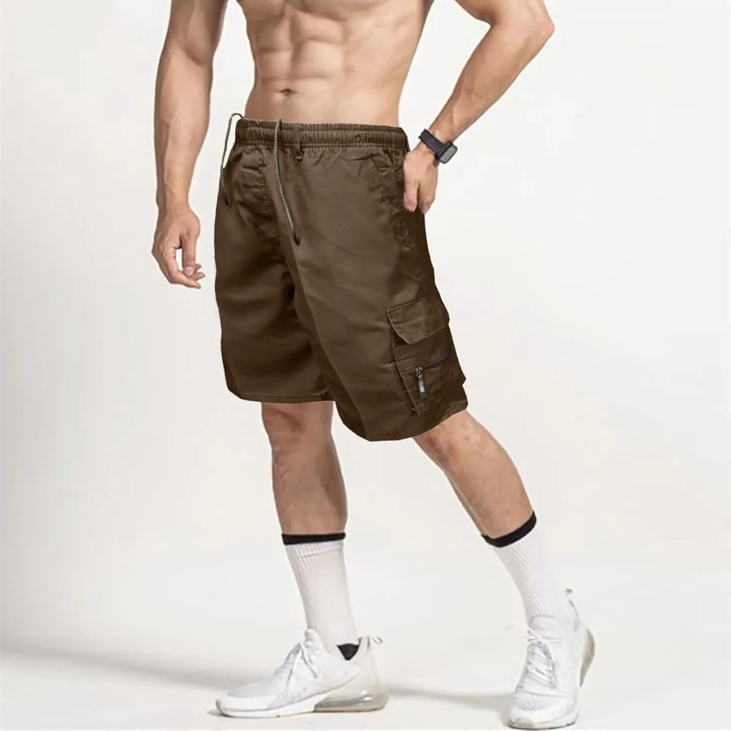 Men's Cargo Combat Work Pant Workwear Jogger Leisure Soft Sweatpants Loose Fit Open Hem Pant Long Pants