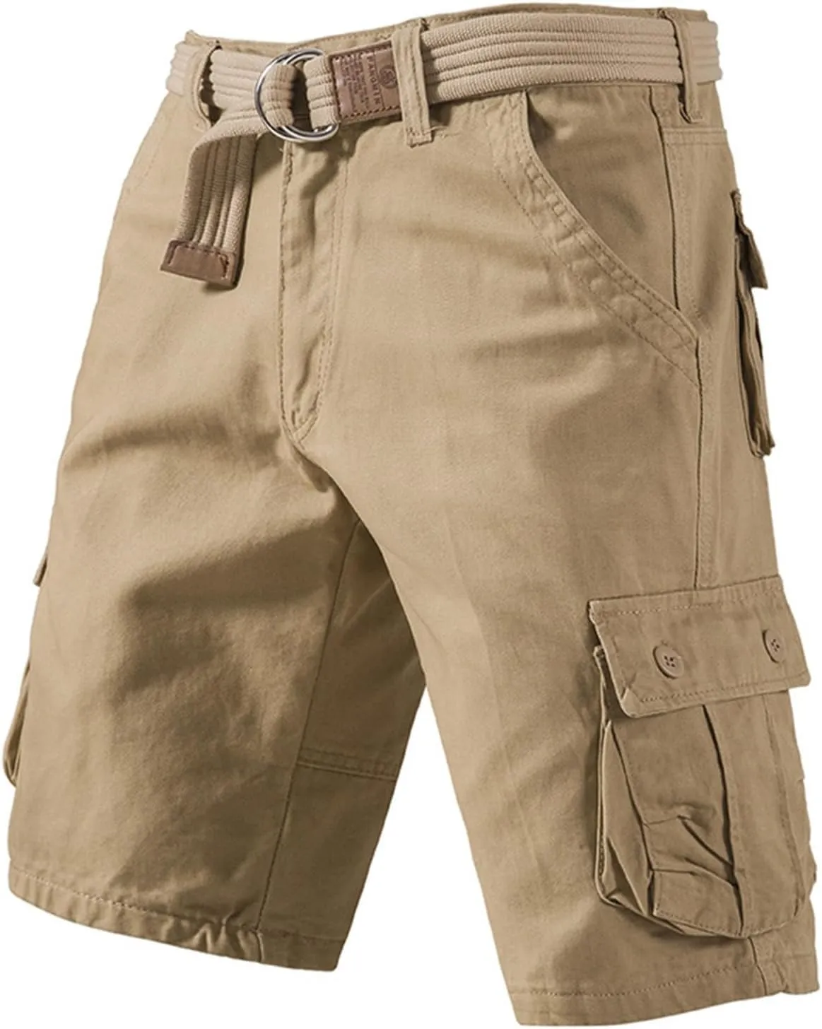 Men's Cargo Shorts Outdoor Hiking Travel Casual with Multi-Pocket Comfortable Cotton Twill Relaxed Fit