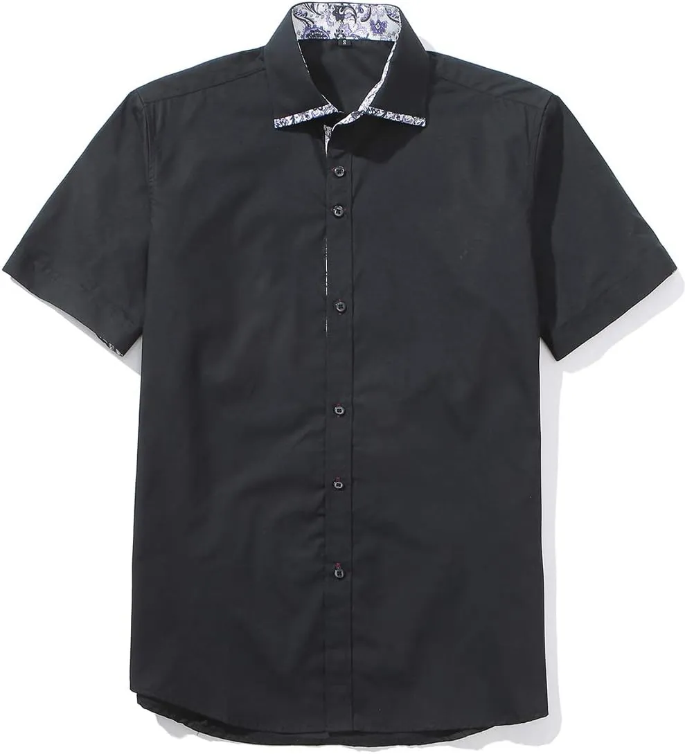 Mens Dress Shirts Short Sleeve Button Down Shirts for Men