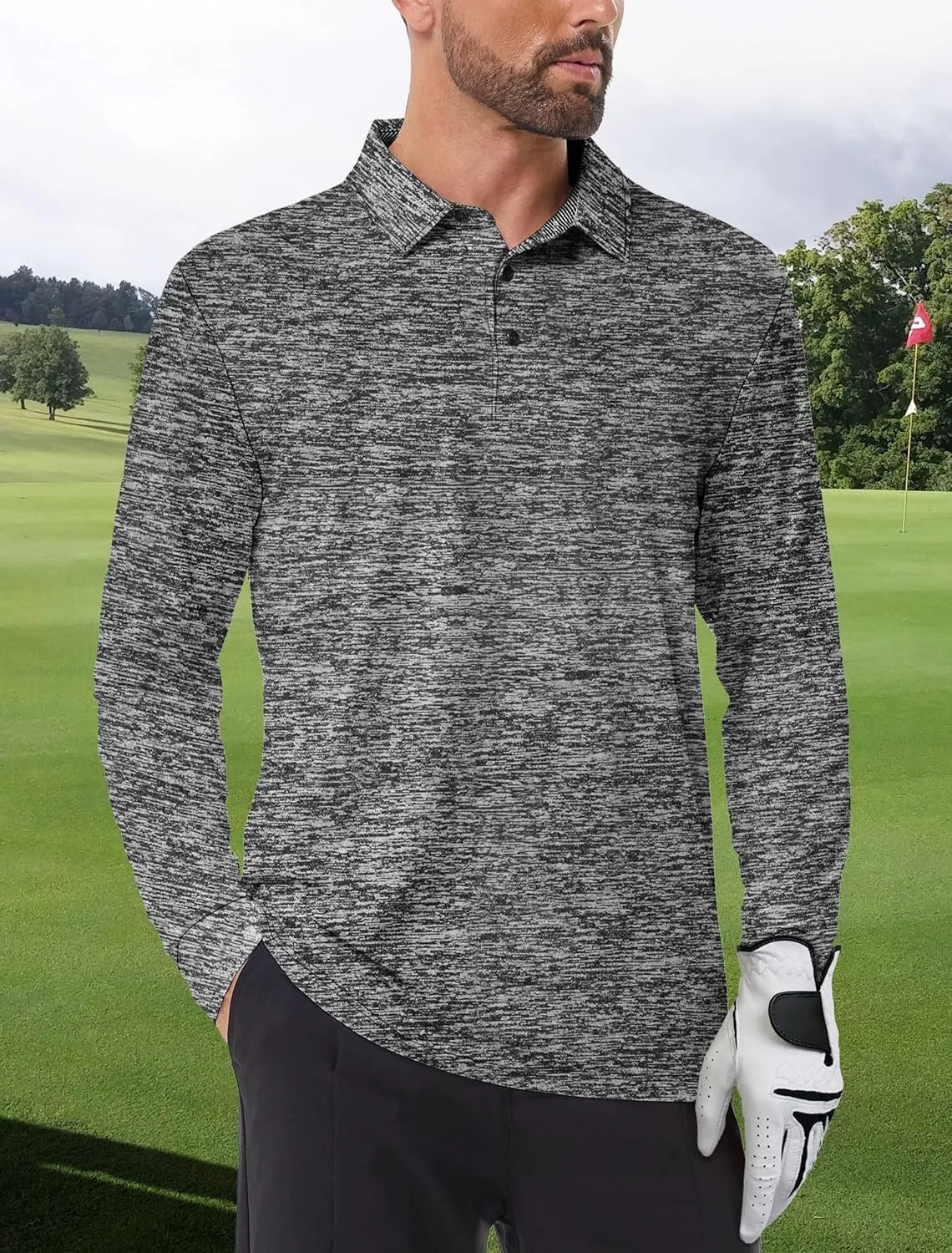 Mens Golf Shirt Dry Fit Performance Polo Shirts for Men Mens Short Sleeve Shirts Casual Work Shirts for Men