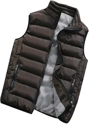 Mens Jackets Men Autumn Winter Coat Padded Cotton Vest Warm Hooded Thick Vest Tops Jacket Jackets
