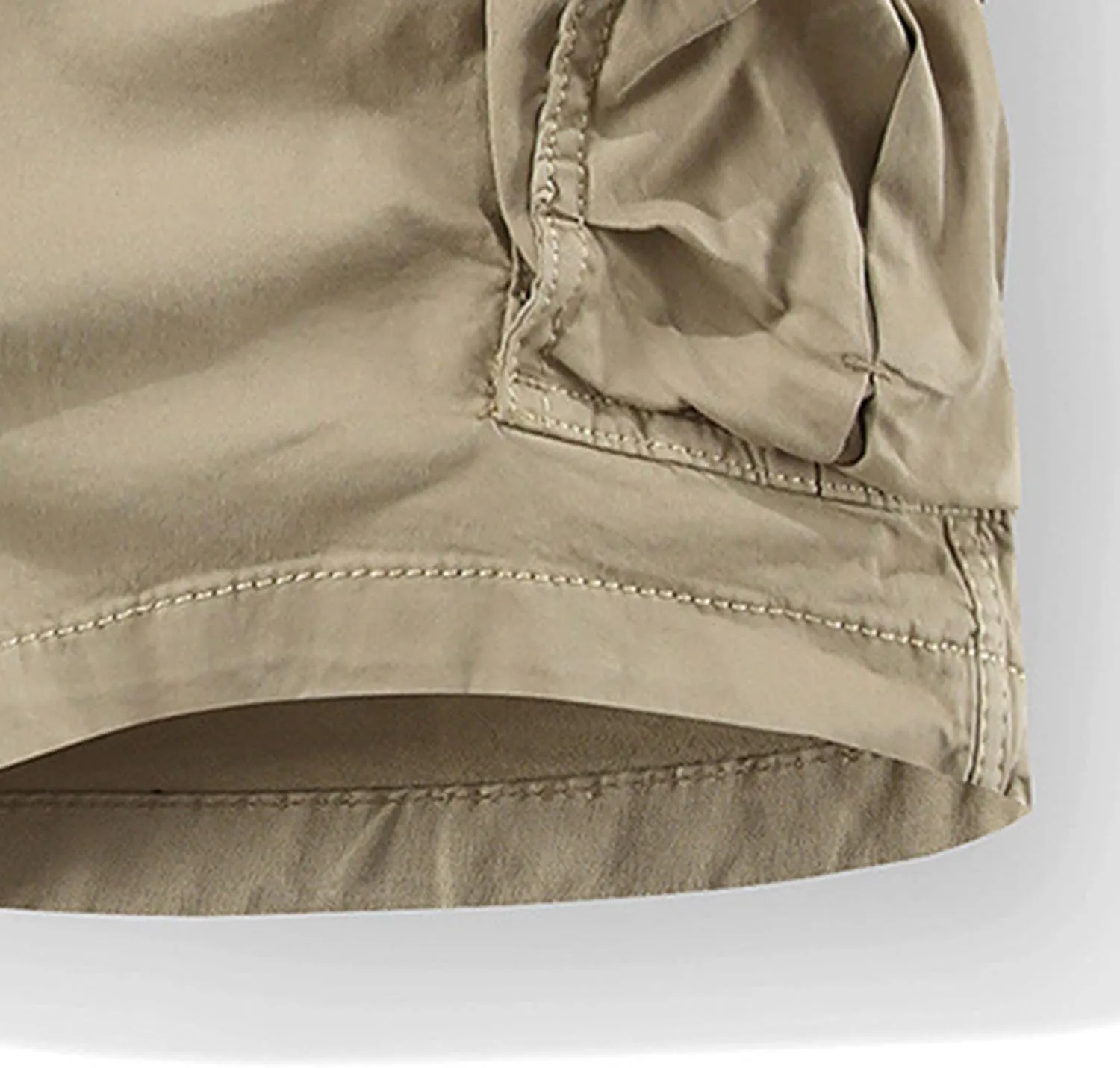Mens Khaki Shorts Cotton with Pockets Fit Classic Comfort Casual Custom Shorts Outdoor Lightweight Work Hiking Pants