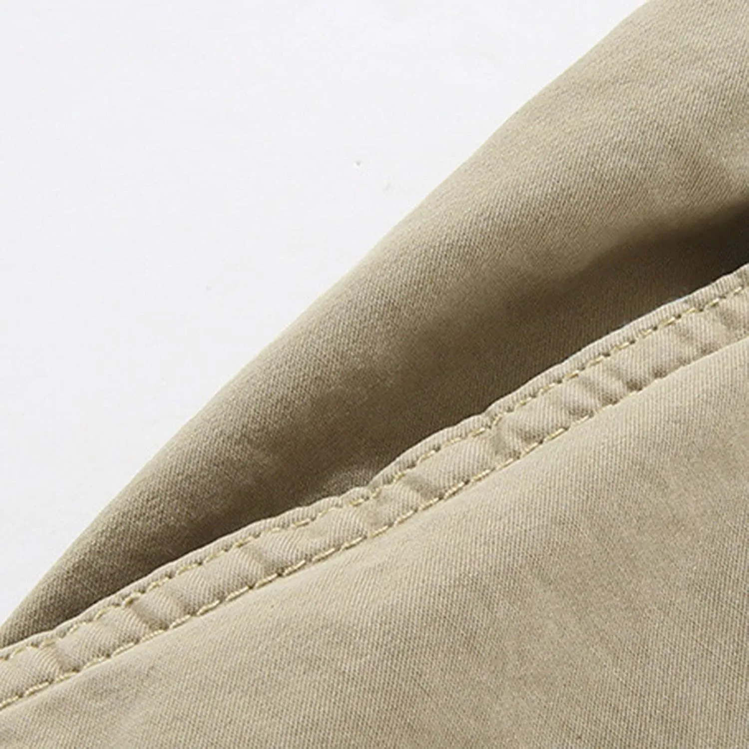 Mens Khaki Shorts Cotton with Pockets Fit Classic Comfort Casual Custom Shorts Outdoor Lightweight Work Hiking Pants