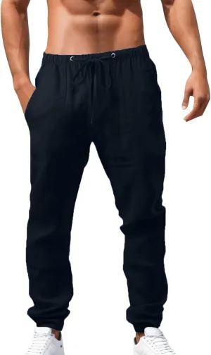 Mens Lightweight Jogging Pant Cargo Combat Work Joggers Loose Sport Casual Sweatpant Elasticated Waist Pants