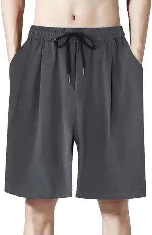 Mens Lightweight Jogging Pant Pockets Track Work Joggers Loose Fit Sport Casual Sweatpant Summer Long Pants