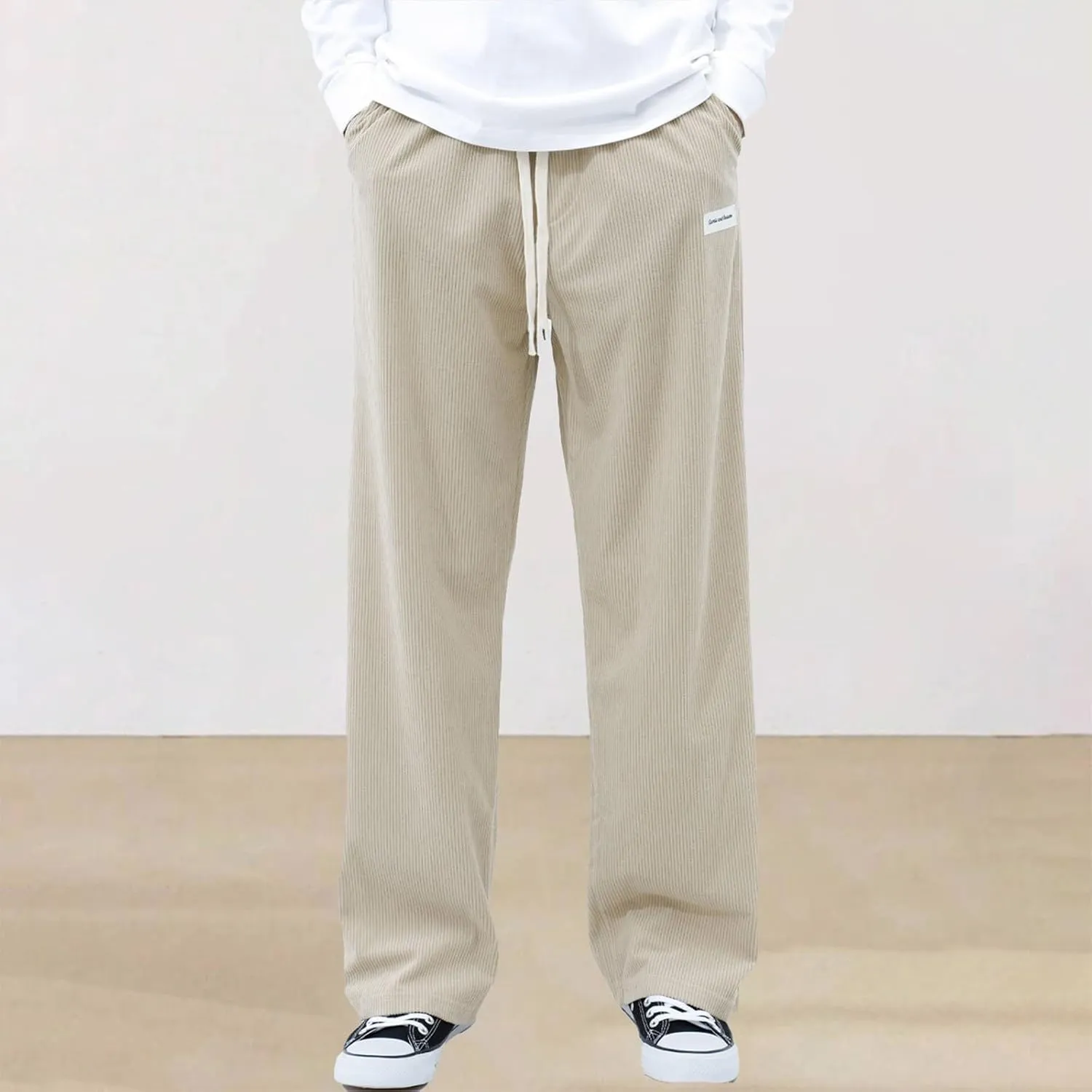 Men's Lightweight Jogging Pant Pull-On Work Joggers Baggy Sports Casual Sweatpants Yoga Long Pants