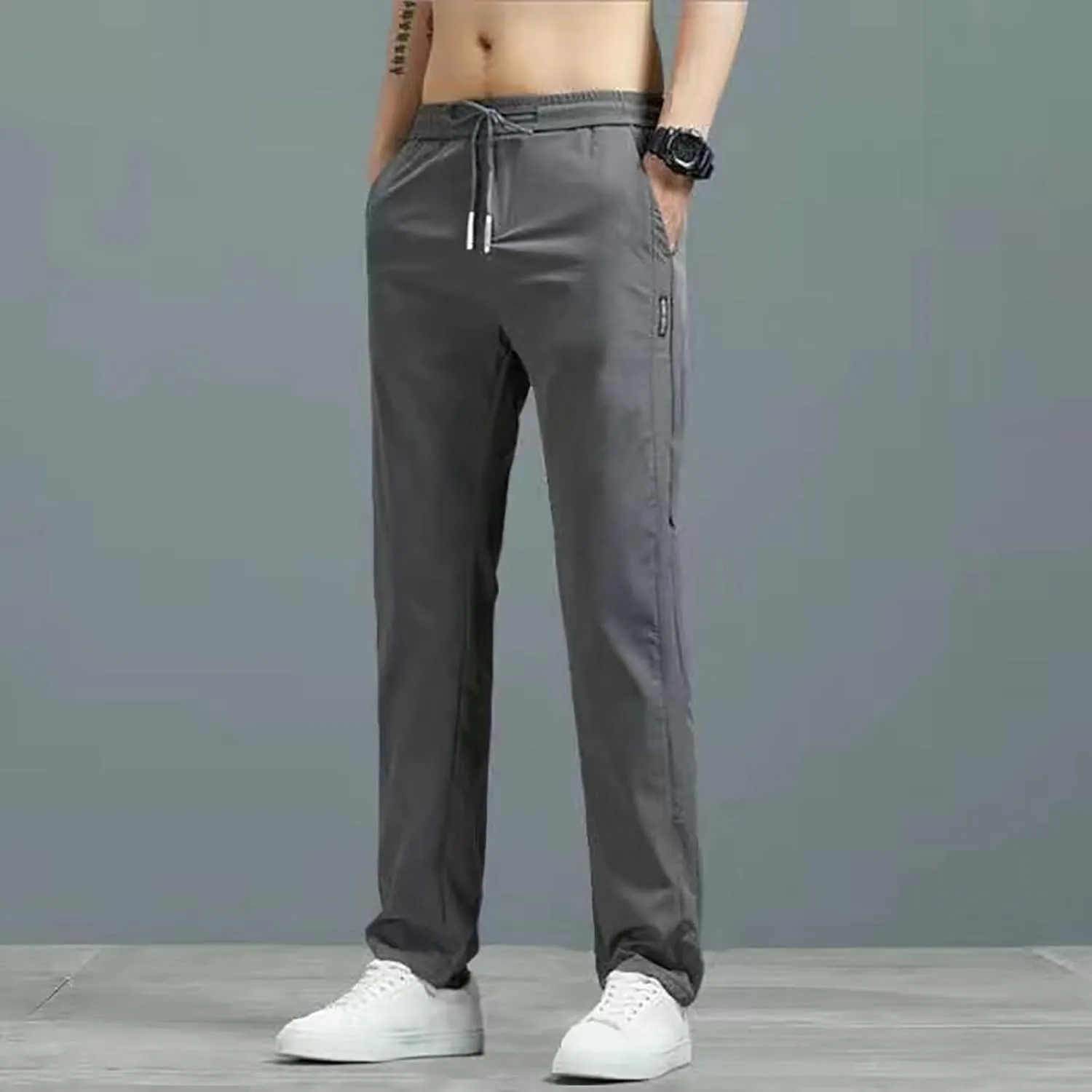 Mens Lightweight Jogging Pant Pull-On Work Joggers Comfort Fit Sport Casual Sweatpant Workout Gym Pants