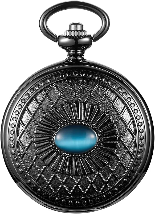 Men's Mechanical Pocket Watch, Roman Numeral Pointer Mechanical Pocket Watches for Men