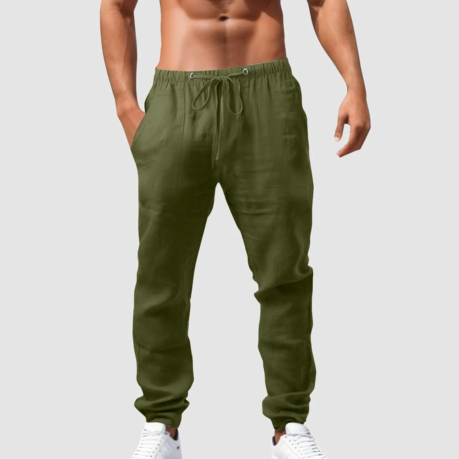 Men's Pant Casual Plus Size Jogger Active Wear Sweatpant Elasticated Stretch Waist Cargo Combat Work Pant