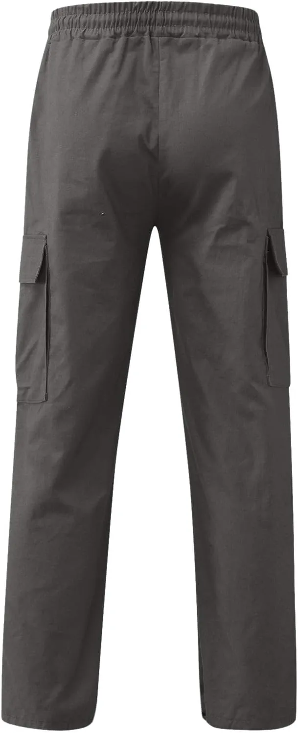 Men's Pants Casual Stylish Joggers Sport Sweatpant Open Hem Elasticated Waist Combat Pant