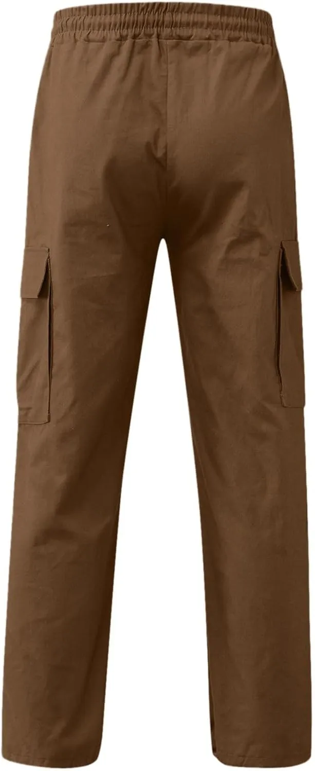 Men's Pants Casual Stylish Joggers Sport Sweatpant Open Hem Elasticated Waist Combat Pant