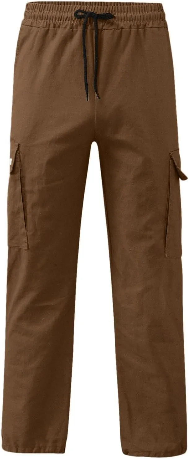 Men's Pants Casual Stylish Joggers Sport Sweatpant Open Hem Elasticated Waist Combat Pant