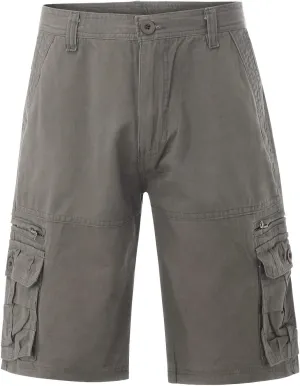 Men's Solid Color Cargo Shorts,Casual Beach Trouser Outdoors with Pockets Cargo Pants for Men Fishing Shorts for Men
