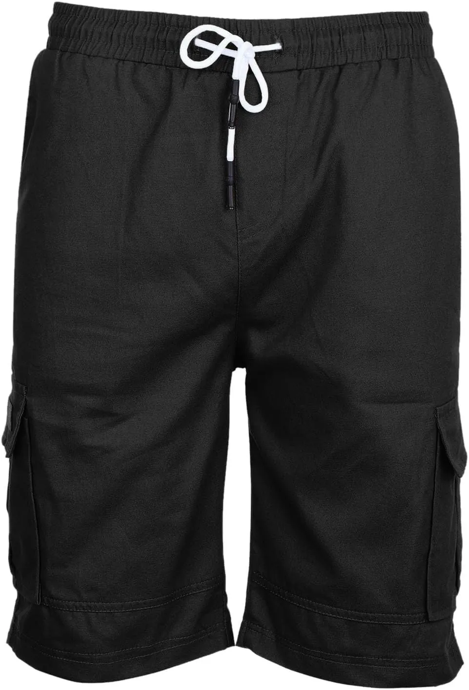 Men's Summer Solid Color Plus Pants,Casual Fashion Woven Cargo Pants with Pockets Linen Pants for Men Shorts for Men