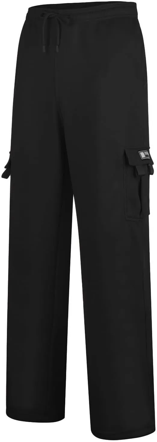 Mens Tracksuit Pant Casual Plus Size Jogger Running Workout Sweatpant with Pockets Elastic Chinos Pant