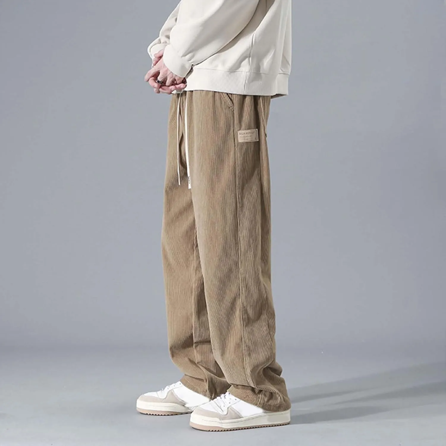 Men's Tracksuit Pant Casual Vintage Joggers Outdoor Sweatpants Zip Pockets Stretch Waist Cargo Combat Pant