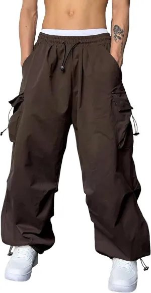 Men's Tracksuit Pant Casual Vintage Joggers Outdoor Sweatpants Zip Pockets Stretch Waist Cargo Combat Pant