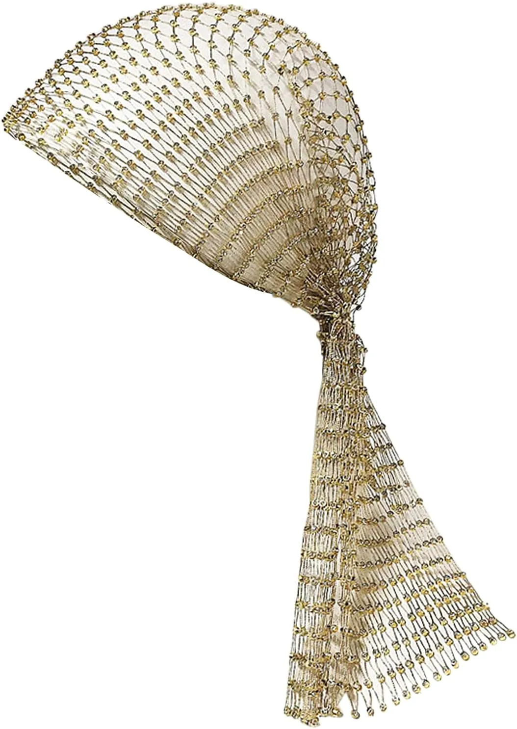 Mesh Rhinestone Headbands Sparkly Fishnet Head Scarfs Glitter Crystal Headwear Accessories for Rave Party Costume