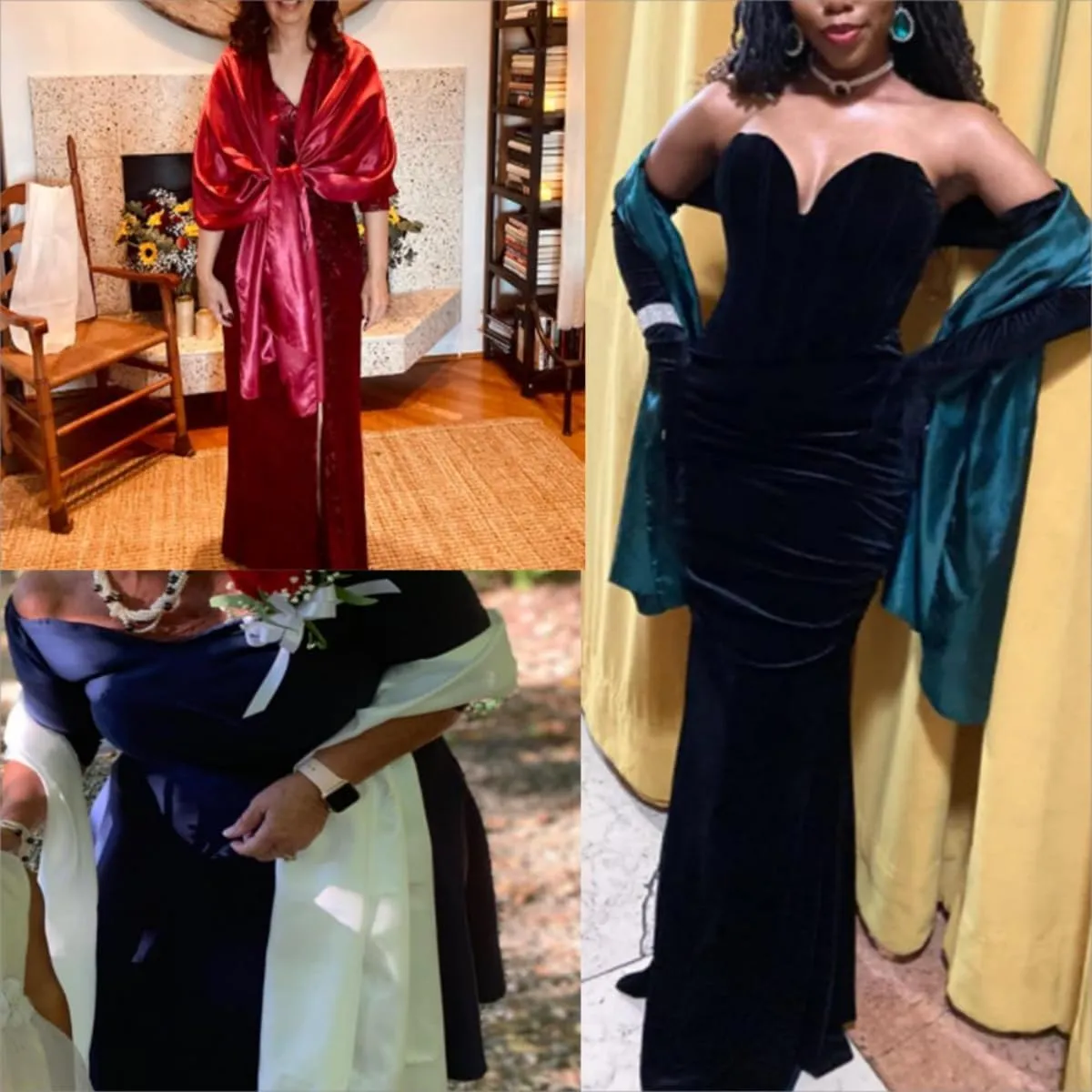 MLMW Shawls and Wraps for Evening Dresses Satin Shawl Wraps for Women Extra Long Wedding Shawls for Bridal Party