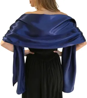 MLMW Shawls and Wraps for Evening Dresses Satin Shawl Wraps for Women Extra Long Wedding Shawls for Bridal Party